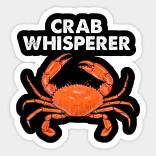 Cool Crab Whisperer Art For Crabbing Crab Fishing Sticker